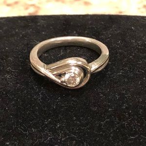 Loves Embrace sterling silver & diamond ring